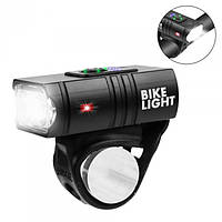Новинка! Велосипедный фонарь BK-02Pro-2XPE ULTRA LIGHT, алюминий, micro USB, встроенный аккумулятор