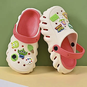 Крокси гумові дитячі на пінній підошві EVA (червоний) 32-33