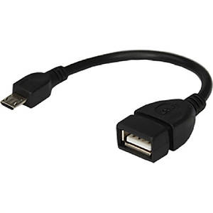 Кабель OTG microUSB (B) - USB (AF) 0.1м TRY Wire чорний