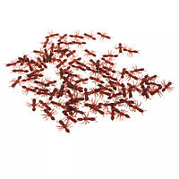 Искусственные насекомые муравьи рыжие - в наборе 20 шт., размер одного муравья 1,5см