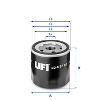 Фильтр масляный UFI 23.416.00 zb