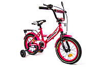 Велосипед дитячий 2-х колісний 14" 241401 Like2bike Sky, рожевий, рама сталь, з дзвінком, ручне гальмо, збірка