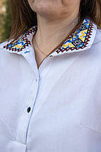 Сорочка з вишивкою жіноча з дронами та геометричними символами сили розміри до 3XL, фото 4