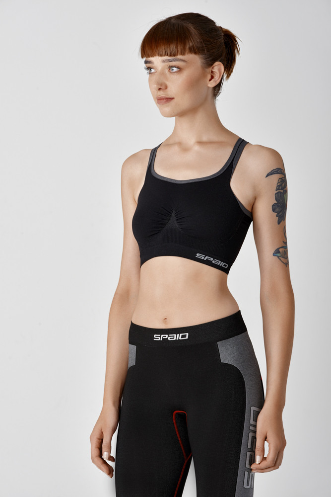 Топ жіночий SPAIO Relieve W01 чорний S/M (5901282270837)