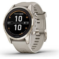 Смарт-часы Garmin fenix 7S Pro Saph Solar, Soft Gold SS w/Lt. Sand Band, GPS (010-02776-15) zb