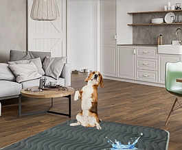 Килимок-пелюшка для тварин трикотаж всмоктуючі 130x130, багаторазові пелюшки для цуценят гігієнічні Сірий