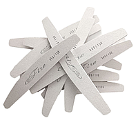 Пилочки маникюрные 180/180 набор пилок для ногтей (50шт/уп), набор пилок для маникюра полумесяц наждачная
