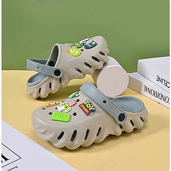 Крокси гумові дитячі на пінній підошві EVA (сірий) 28-29