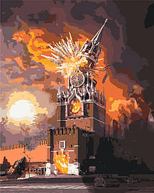 Картина по номерах Origamі Хороший кремль - палаючий кремль (с) LW 3215 40*50 см pbn-p