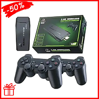 Игровая приставка Game stick lite m8 64gb 4k, HDMI консоль 10000 игр, 2 джойстика + батарейки ALL