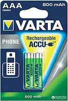 Аккумулятор VARTA NI-MH Phone AAA 800 мАч, 2 шт. (58398101402)