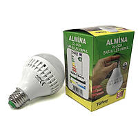 Аккумуляторная LED лампочка ALMINA под стандартный патрон автономная аварийная кемпинговая смарт лампа люстра
