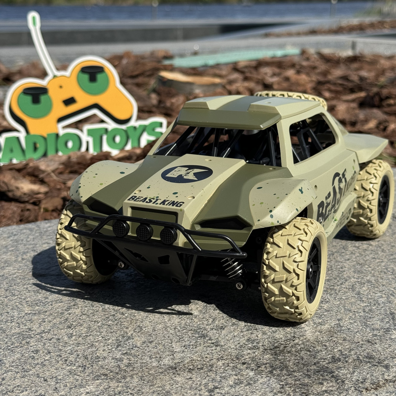 Джип на радіоуправлінні SONIC-X 25km/h Хакі | Машинка на пульті управління | Багі на радіокеруванні, фото 1