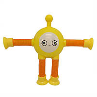 Детская игрушка антистресс Телепузик с гибкими телескопическими лапами ZB-59 с подсветкой (Yellow) kz