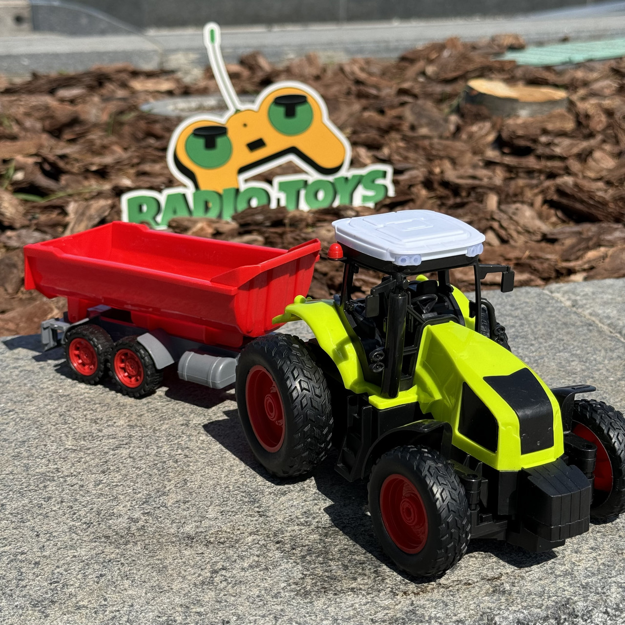 Трактор на радіоуправлінні SUPER FARMER з причепом | Машинка на пульті управління | Іграшки на радіокеруванні, фото 1