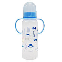 Бутылочка пластиковая с ручками MGZ-0207(Blue) 250 мл kz