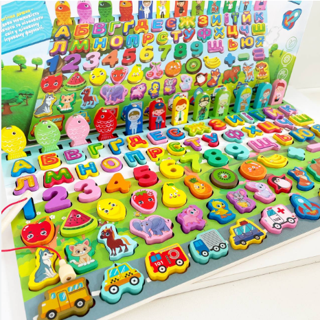 Ігровий дитячий дерев'яний сортер "Розумна дошка 58327"