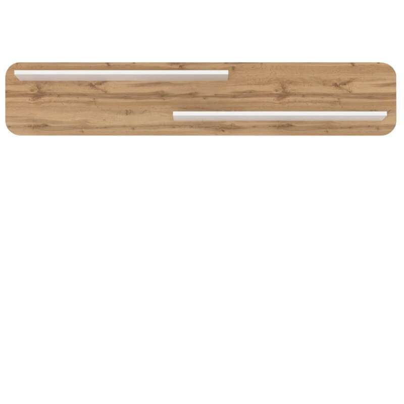 Полиця навісна у вітальню POL160 Скі Gerbor Німфея альба/Дуб аппалачі, фото 1