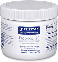 Пробиотики поддержка здоровой микрофлоры кишечника для детей Probiotic 123 Pure Encapsulations 60 г