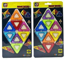 Конструктор магнітний  LT 1005 трикутники 8 деталей, на листі - 6990560260515