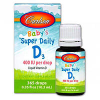Витамин D Carlson Labs Baby's Super Daily D3 400 IU 10,3 ml
