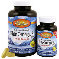 Омега 3 Carlson Labs Elite Omega-3 Gems 800 mg 90 + 30 Soft Gels