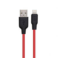 USB Hoco X21 Plus Silicone Lightning 0.25m Цвет Черно-Красный p