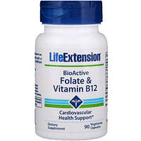 Метилкобаламин Life Extension BioActive Folate & Vitamin B12 90 Veg Caps