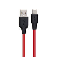 USB Hoco X21 Plus Silicone Type-C 0.25m Цвет Черно-Красный m