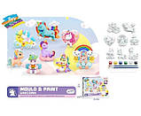 Набір для творчості Розпис гіпсових фігурок Єдиноріжки S 138-14  8 гіпсових фігурок, фарби, пензлики, фото 2