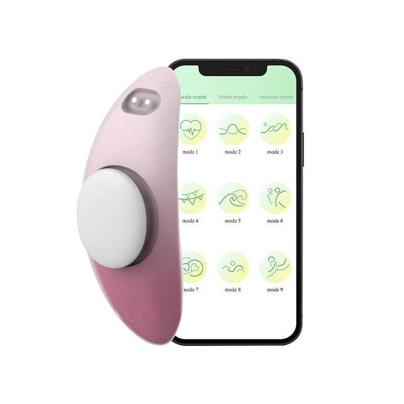 Жіночий вібростимулятор для клітора, вібратор в трусики з керуванням на смартфоні, Рожевий, фото 1