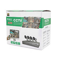 Комплект видеонаблюдения Outdoor 007-4-2MP Pipo (4 уличных камеры, кабеля, блок питания, видеорегистратор