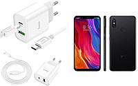 Сетевое зарядное устройство для Xiaomi Mi 8 Pro, 20W, Tupe-C + USB-A Dual Fast Charger