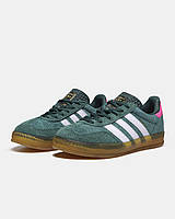 Кроссовки Adidas Wmns Gazelle Indoor 'Collegiate Green Pink'