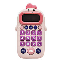 Калькулятор розвиваючий Bambi 99-7(Pink) зі звуком, англійська озвучка, Vse-detyam