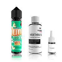 Набор заправки для самозамеса на органическом никотине Juni Apple Mix 60 мл 0-3 мг микс холодних яблок