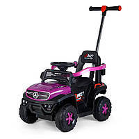 Детская каталка-толокар Bambi Racer M 5788EL-9 фиолетовый, c родительской ручкой, Toyman