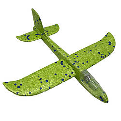 Мітальний планер "Літак-бумеранг" Bambi 22-1 зі світлом 22,5см Зелений, World-of-Toys