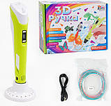 3Д ручка с LCD дисплеем Smart Ручка 3D 36182 Салатова "4FUN Game Club", USB кабель живлення, в коробці, фото 2