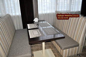 Мягкие диваны для итальянской пиццерии "GUSTO" Киев, ул. Л. Руденко 6а