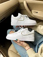 Кроссовки Nike Wmns Air Force 1 07 Essential White Gold brand shop