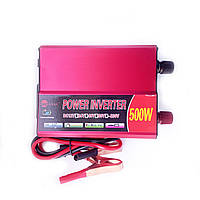 Автомобильный инвертор Aton Solar Power Inverter 007 c 12V на 220V 500W модифицированная синусоида Red