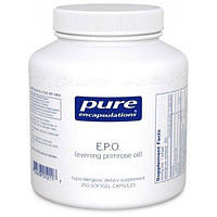 Масло вечерней примулы Pure Encapsulations E.P.O. Evening Primrose Oil 250 Softgel Capsules PE-01211