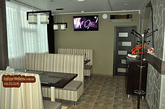 Мягкие диваны для итальянской пиццерии "GUSTO" Киев, ул. Л. Руденко 6а