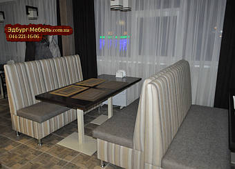 Мягкие диваны для итальянской пиццерии "GUSTO" Киев, ул. Л. Руденко 6а