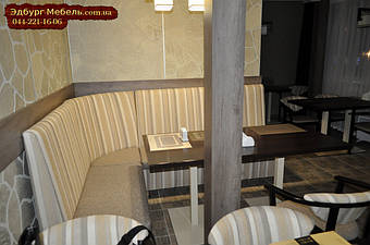 Мягкие диваны для итальянской пиццерии "GUSTO" Киев, ул. Л. Руденко 6а