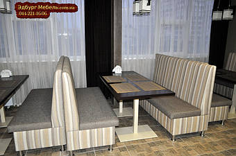 Мягкие диваны для итальянской пиццерии "GUSTO" Киев, ул. Л. Руденко 6а