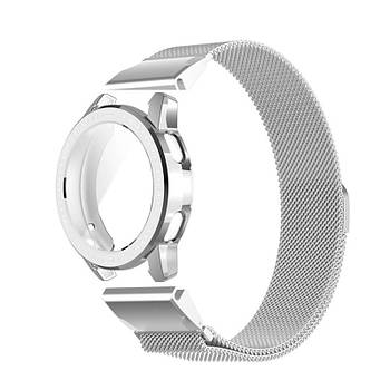Комплект для годинника Xiaomi Watch S3 сріблястий (чохол + металевий ремінець 22 мм)