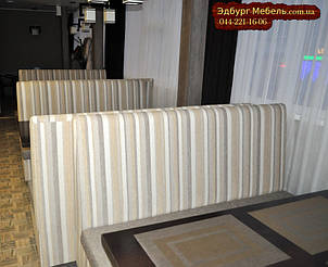 Мягкие диваны для итальянской пиццерии "GUSTO" Киев, ул. Л. Руденко 6а