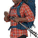 Туристичний рюкзак Osprey Kestrel 38L синій, фото 9